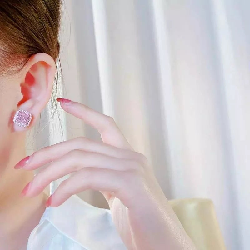 Alpenglow Studs | Pink Zirconium
