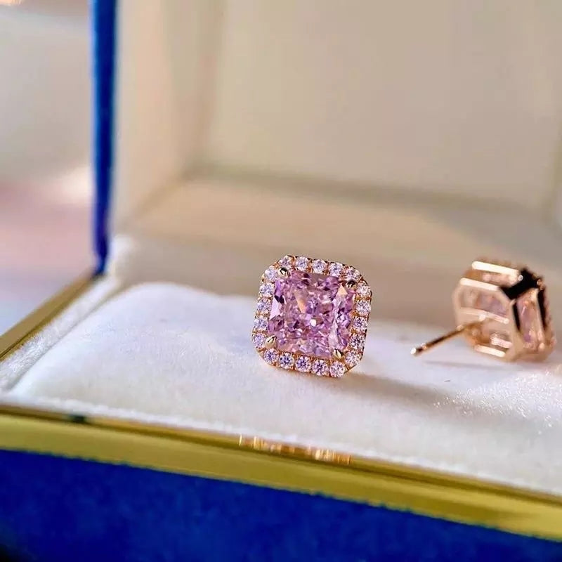 Alpenglow Studs | Pink Zirconium