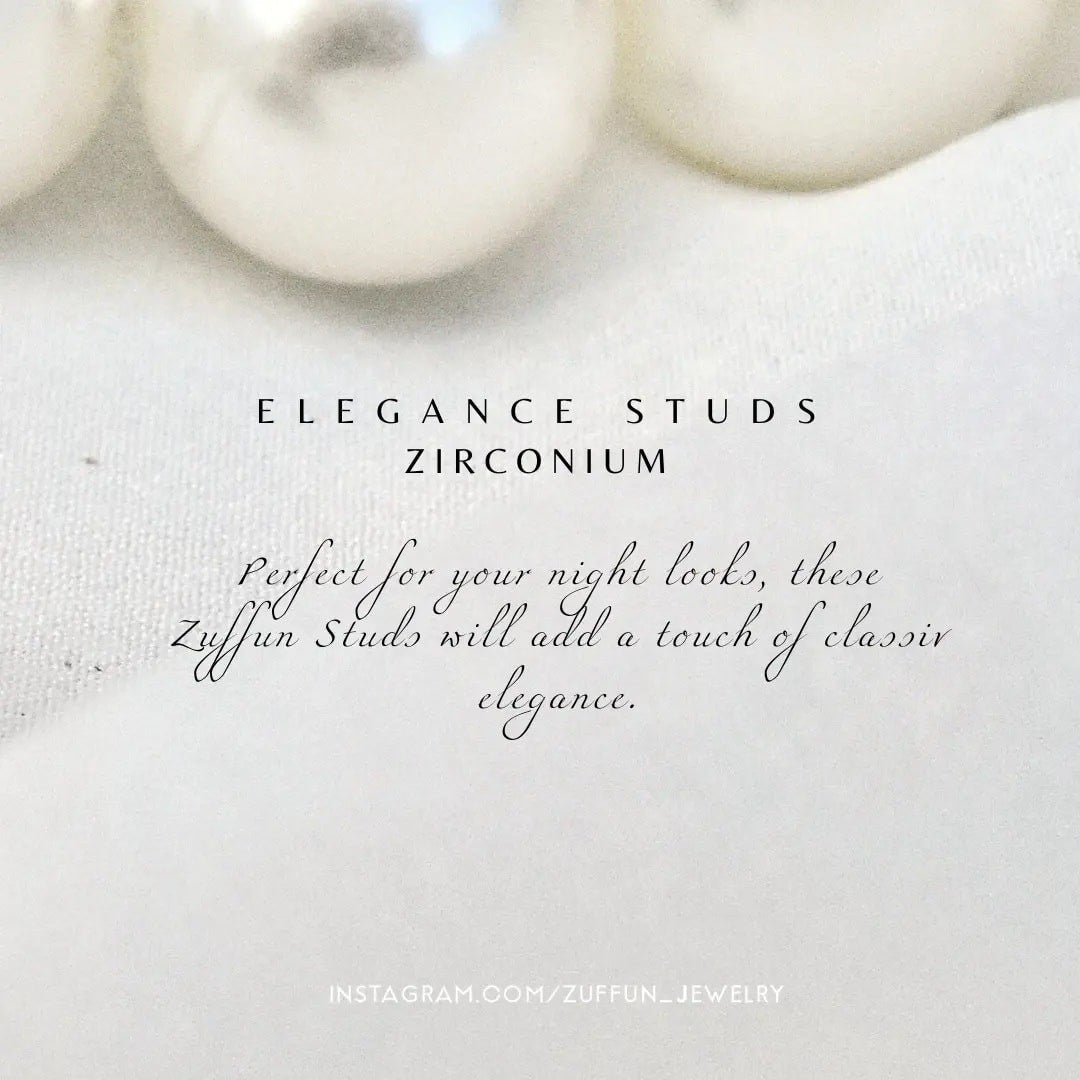 Elegance Studs - White