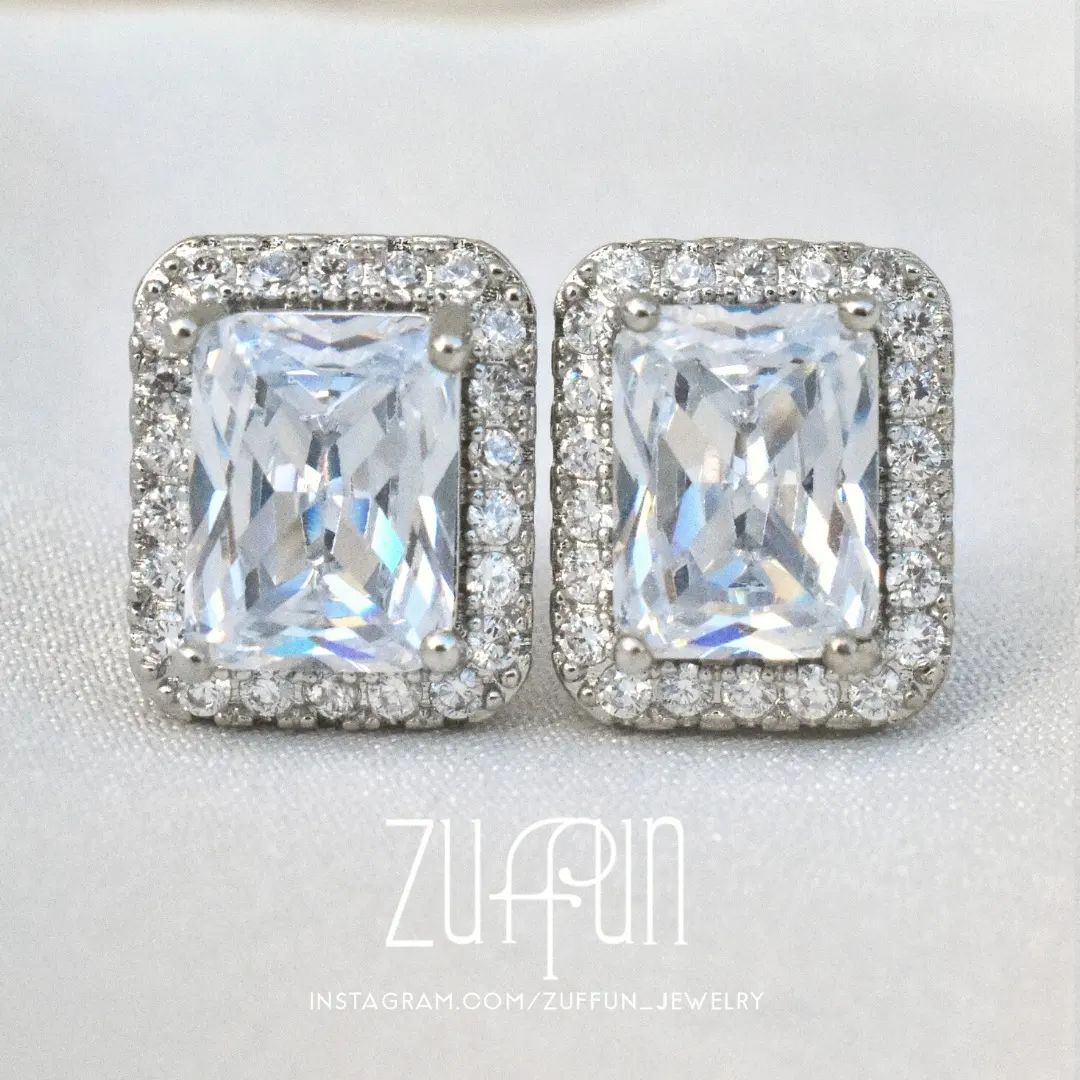 Elegance Studs - White