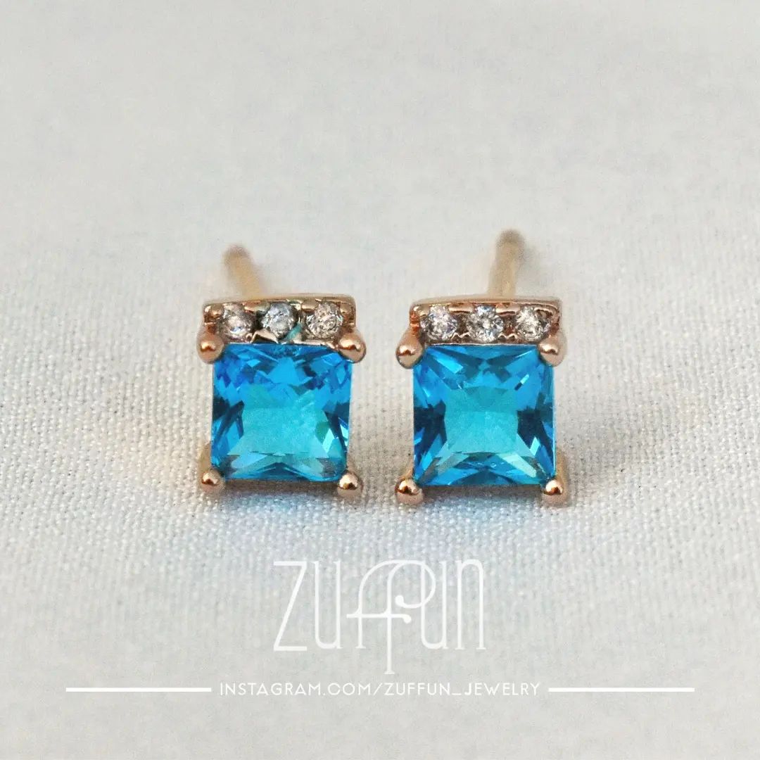 Neptune Studs - Rose Gold