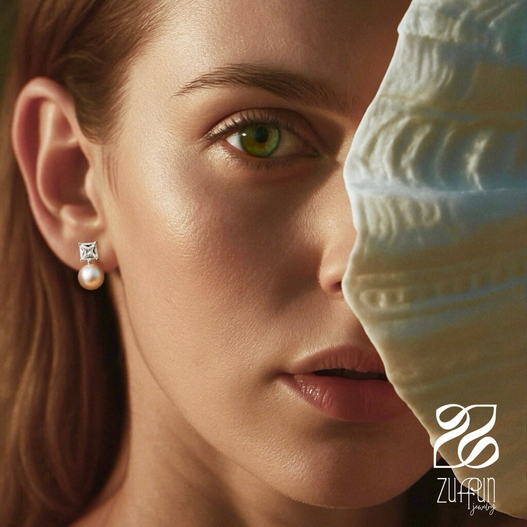 Elegance Pearl Studs - Dainty