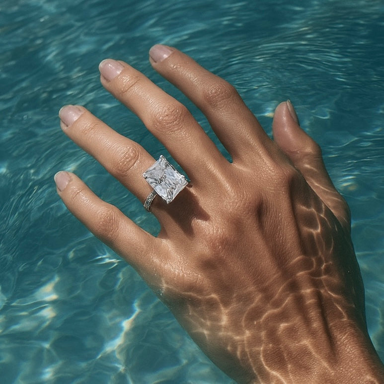 Radieusé Engagement Ring - Sterling Silver and Zirconium