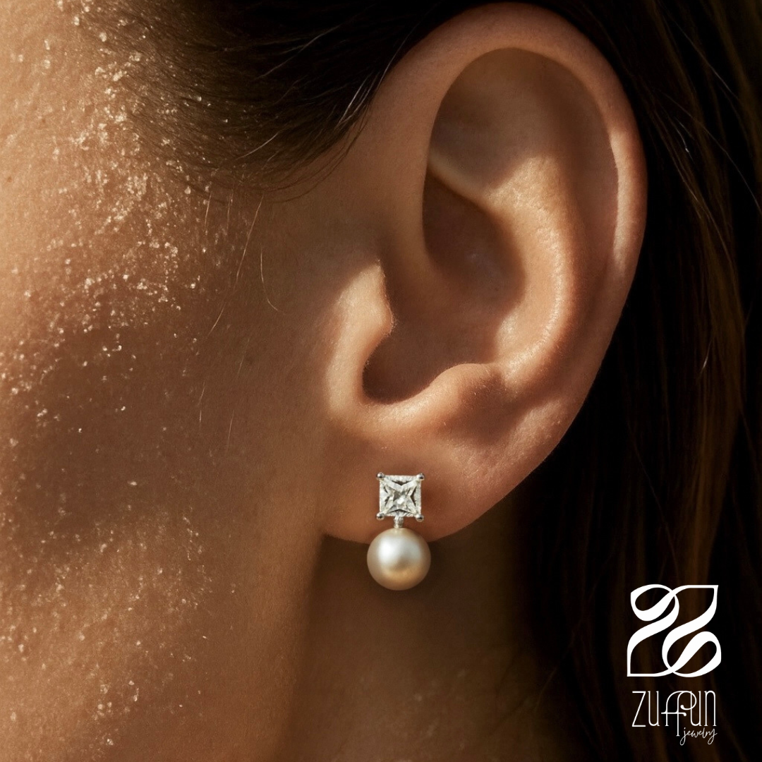 Elegance Pearl Studs - Dainty