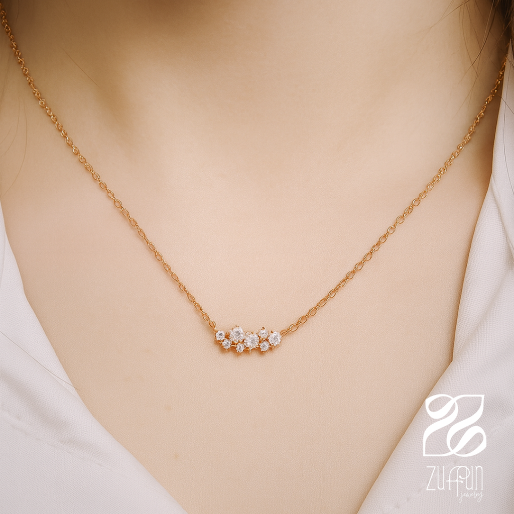 Lustre Ring & Necklace Set | Zirconium