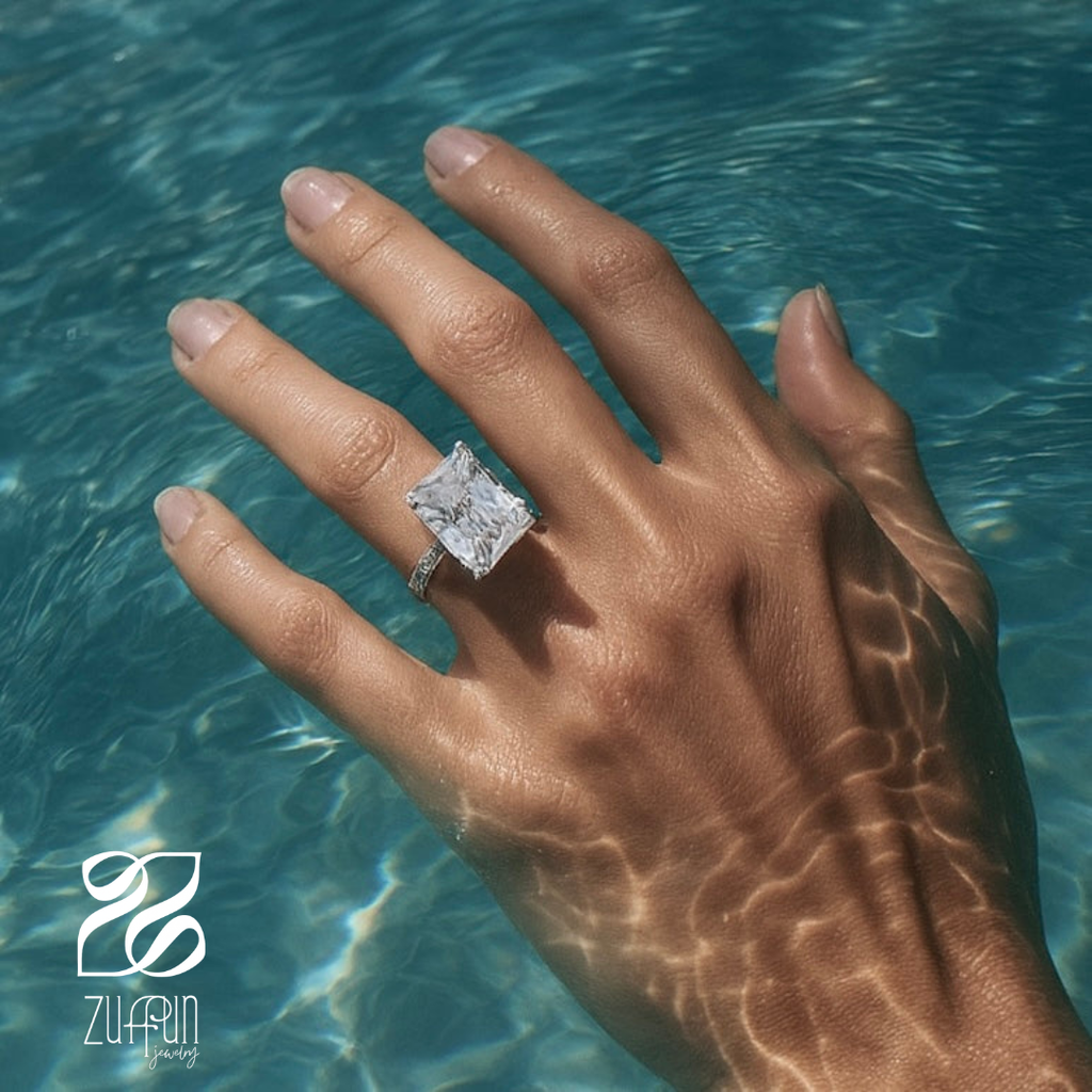 Radieusé Engagement Ring - Sterling Silver and Zirconium