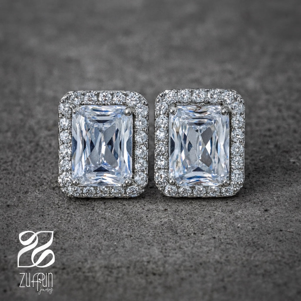 Elegance Studs - White