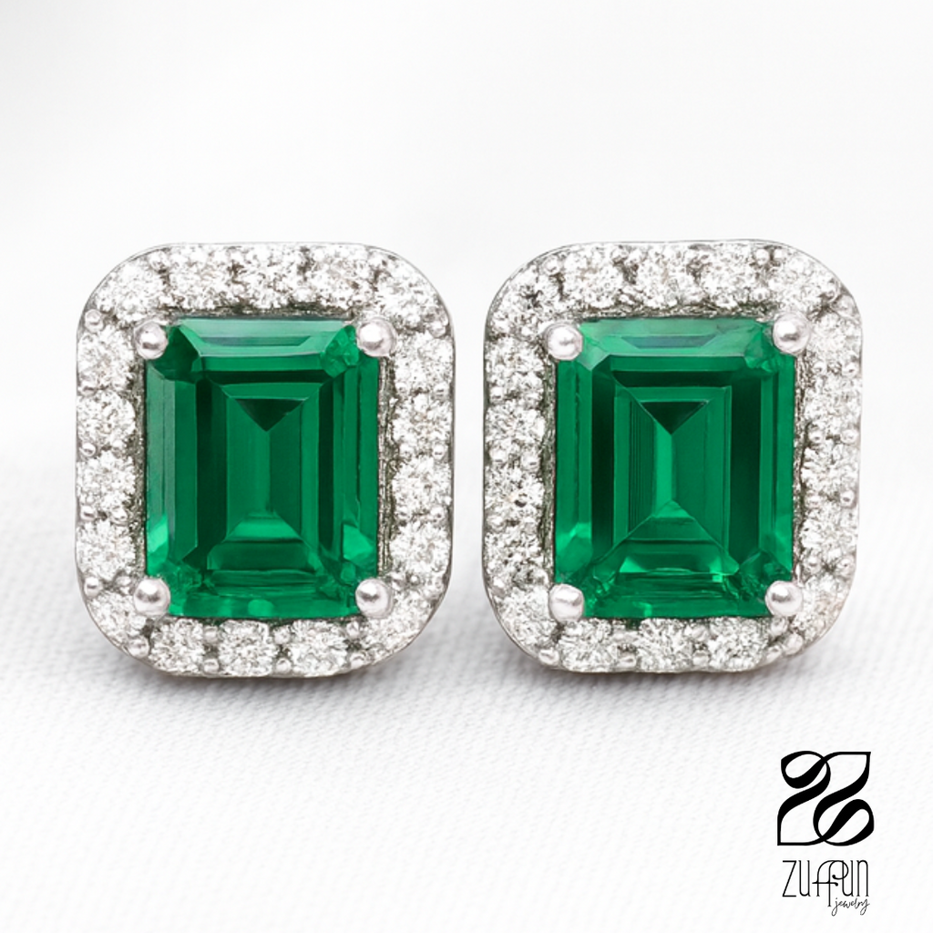 Elegance Studs - Green