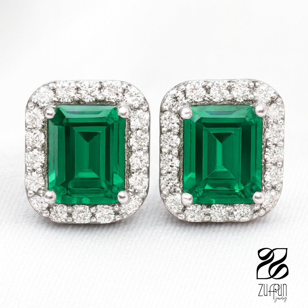 Elegance Studs - Green