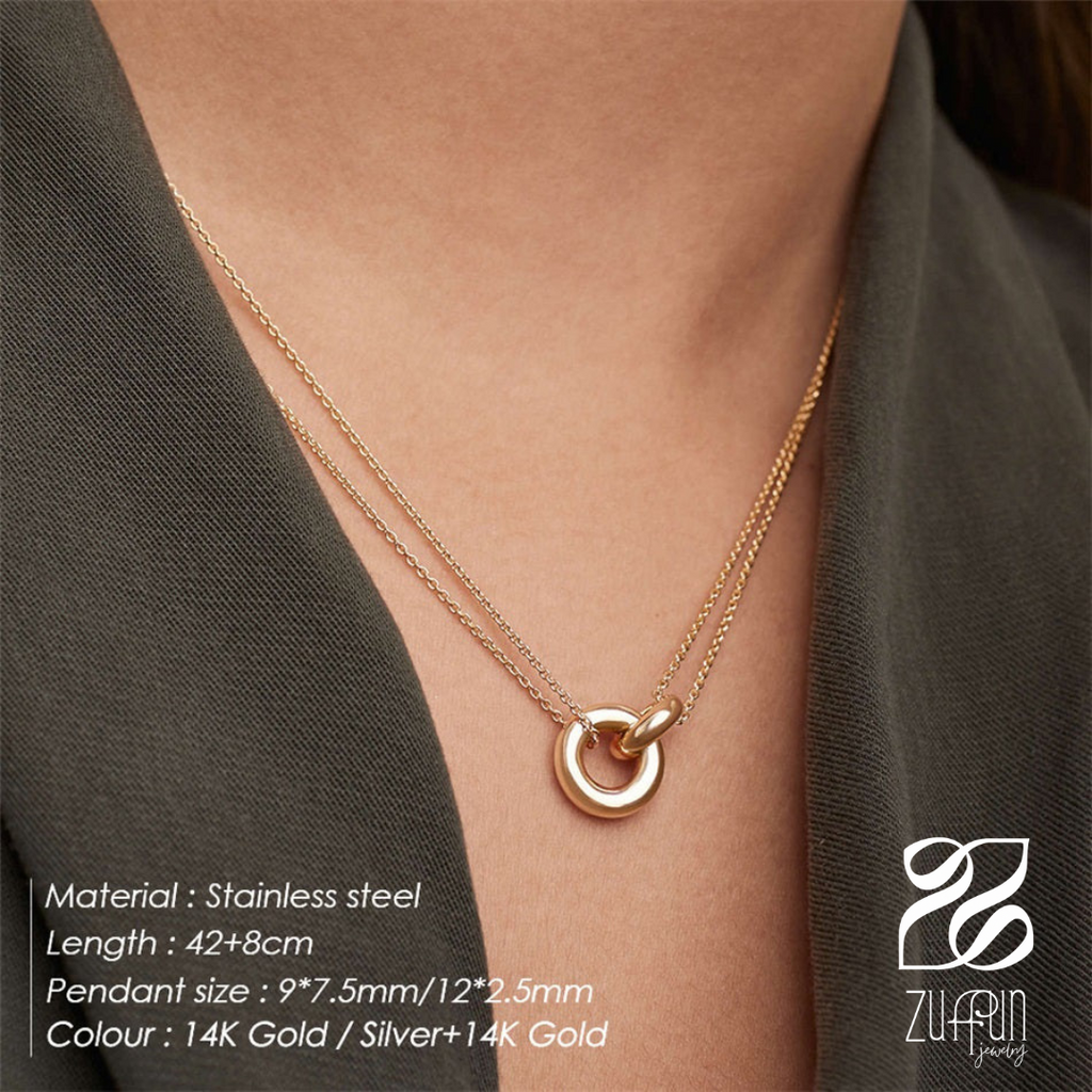 Interlocked Necklace -Stainless Steel