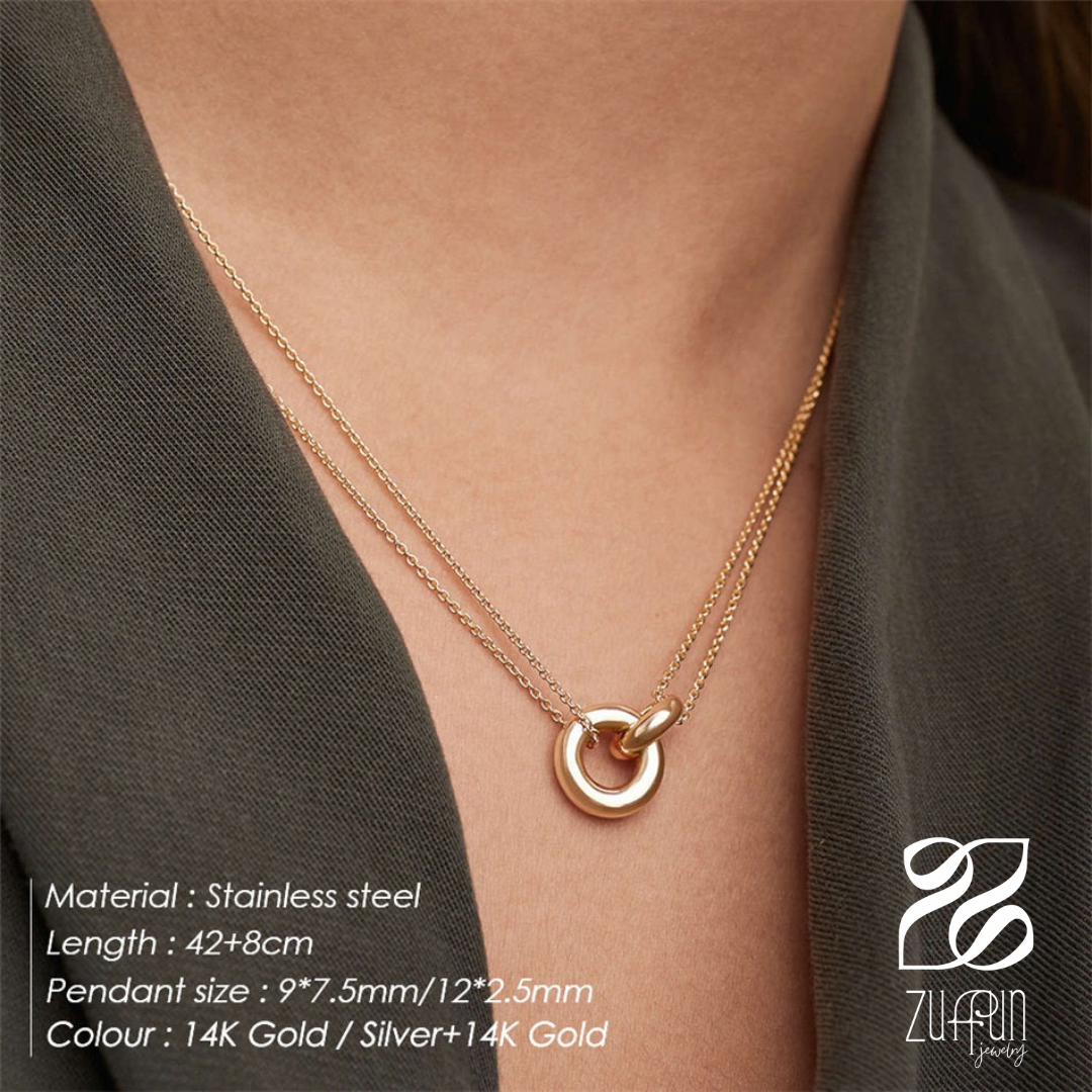 Interlocked Necklace -Stainless Steel