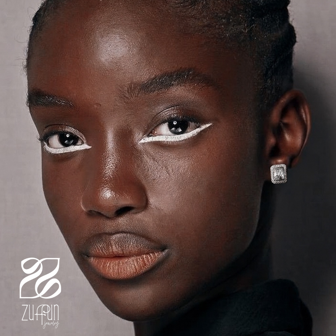 Elegance Studs - White