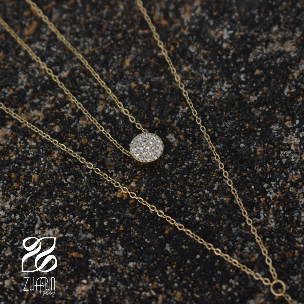 Layered Lariat Necklace -Stainless Steel