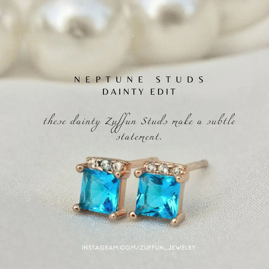 Neptune Studs - Rose Gold