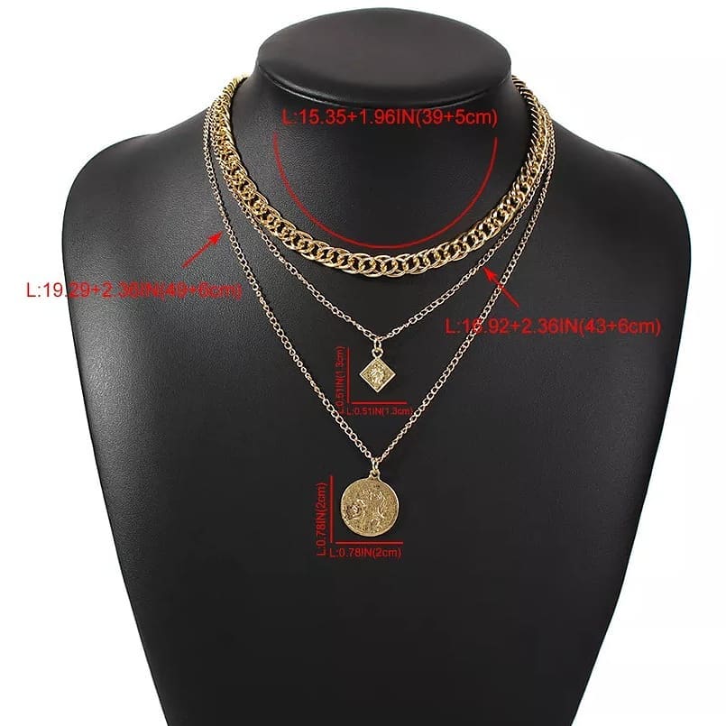 Multi-Layered Coin Necklace