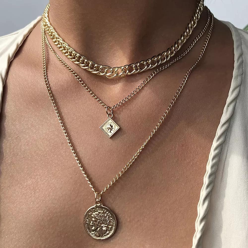 Multi-Layered Coin Necklace